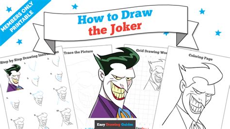 How to Draw the Joker - Really Easy Drawing Tutorial