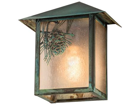 Meyda Seneca Winter Pine Light Green Glass Wall Sconce My