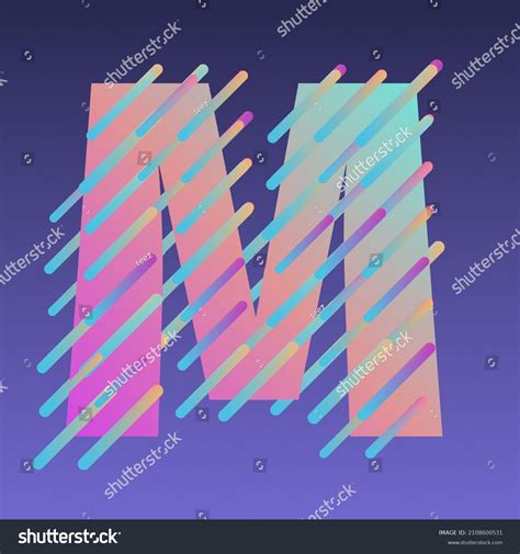 3d Alphabet Multicolored Letters Lines On Stock Illustration 2108600531