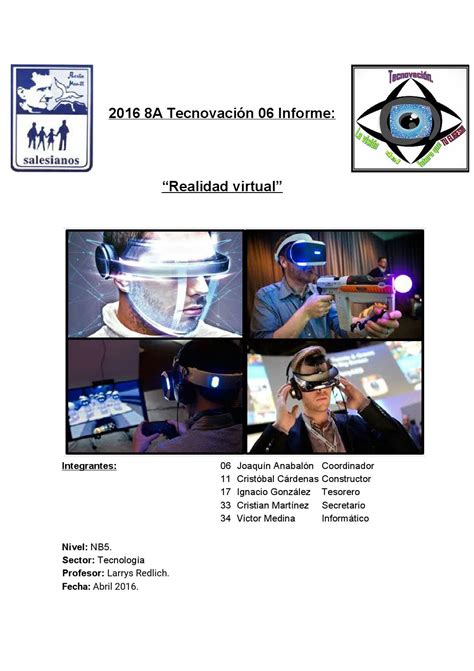 2016 8a tecnovación 06 informe de investigación realidad virtual 1