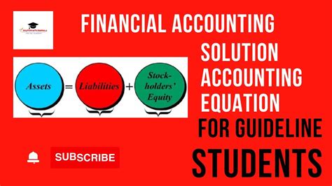 Accounting Equation I The Accounting Equation For Beginners Youtube