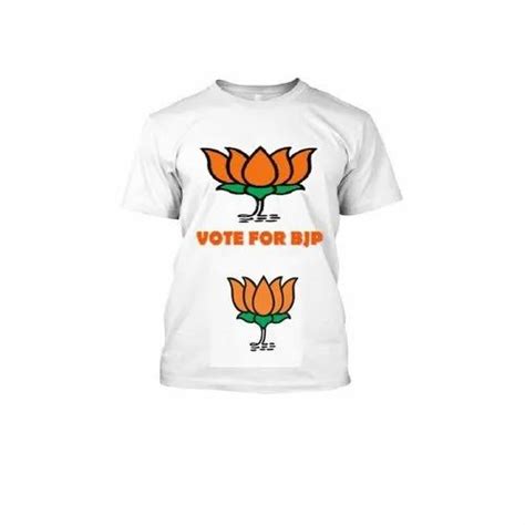 Half Sleeves Cottonlinen Bjp Logo T Shirt At Rs 160piece In Bhopal