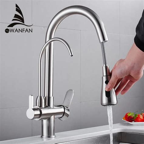 Afralia Kitchen Faucet Three Ways Sink Mixer Crane For Water Filter