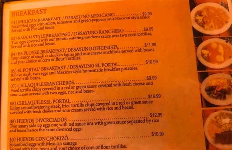 El Portal Menu - Melrose Area Chamber of Commerce