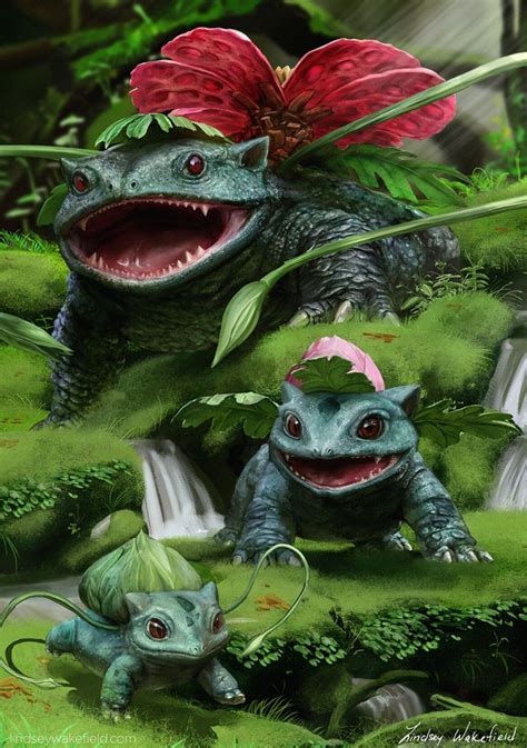 Artstation Pokémon Bulbasaur Ivysaur And Venusaur Pokemon