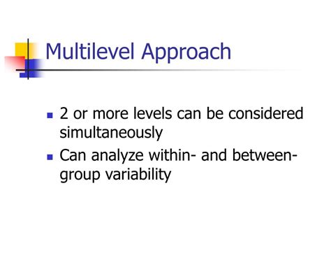 Ppt Multilevel Modeling Powerpoint Presentation Id