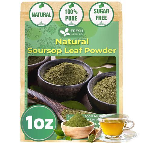 FreshDrinkUS 1oz Soursop Leaf Powder 100 Natural Pure From Soursop