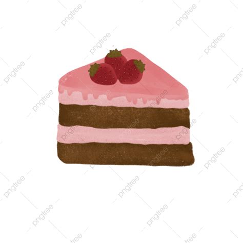 Pastel De Rebanada De Fresa PNG Pastel Comida Postre PNG Y PSD Para