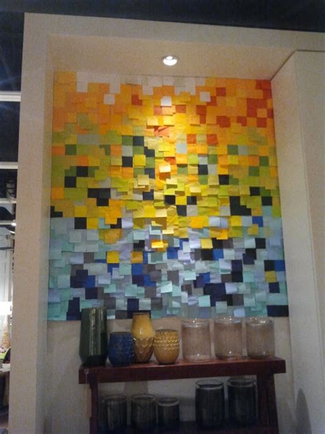 Post it note wall | Post it art, Notes art, Post it notes