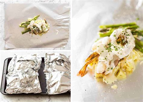 Creamy Garlic Prawns Shrimp And Cheesy Potato Foil Packet Recipetin Eats