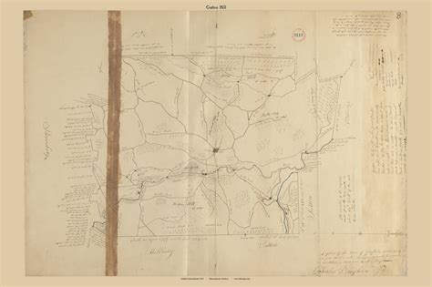 Grafton Massachusetts 1831 Old Town Map Reprint Roads Place Names