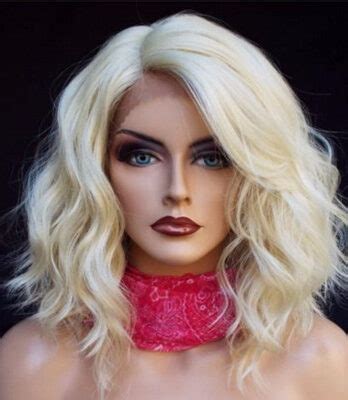 Blonde Bob Wig Lace Front Wigs Synthetic Wavy Bob Wigs For Women