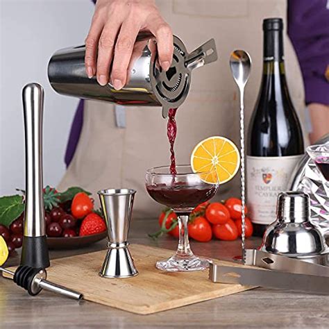 750 Ml Cocktail Shaker Set 12 Stuk RVS Bar Tools Gift Set Met