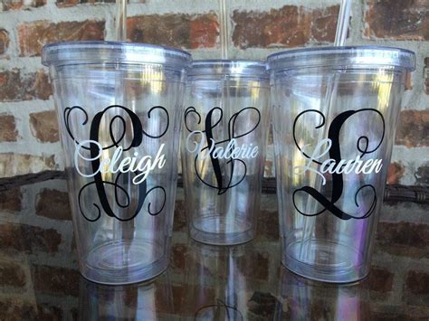 Vine Monogram Initial Tumbler With Name Overlay - Etsy | Vine monogram ...