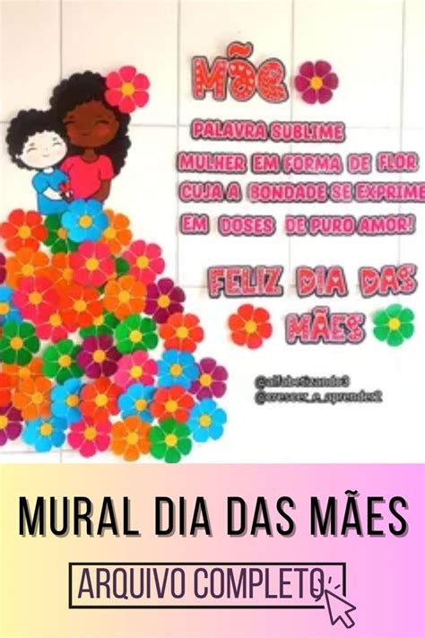 Painel dia das mães Arquivo Completo Mural Design Canvas