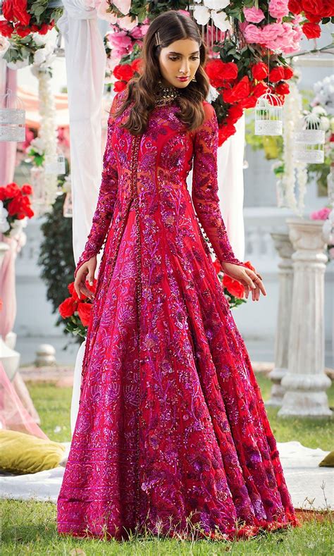 Pakistani Red Bridal Frock For Wedding N7028 Outfit Mehndi