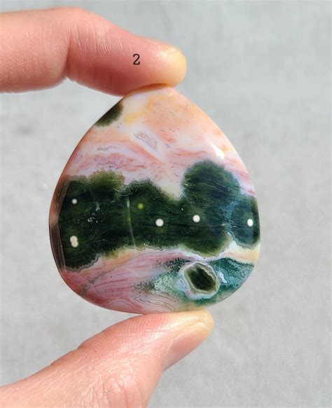 Old Stock St Vein Ocean Jasper Pocket Stone Orbicular Ocean Jasper