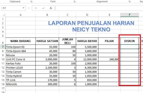 Cara Menghitung Diskon Dengan Rumus If Di Excel Menghitung Persentase - Riset