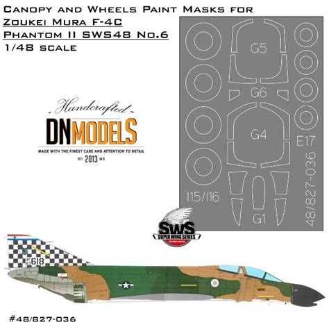 Canopy And Wheels Paint Masks For F C Phantom Ii Zoukei Mura Sws No