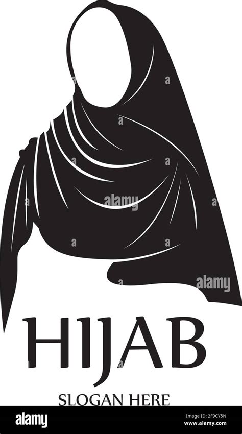 Hijab Women Black Silhouette Vector Icons App Vector Stock Vector Image