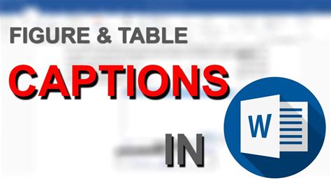 How To Give Figure And Table Captions In Microsoft Word Youtube