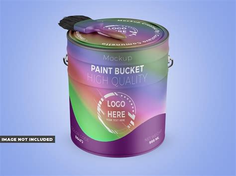 mockup de balde de tinta psd psd premium