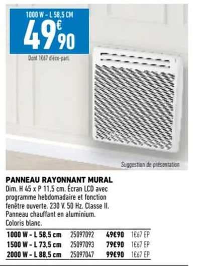 Promo Panneau Rayonnant Mural Chez Brico Cash Icatalogue Fr