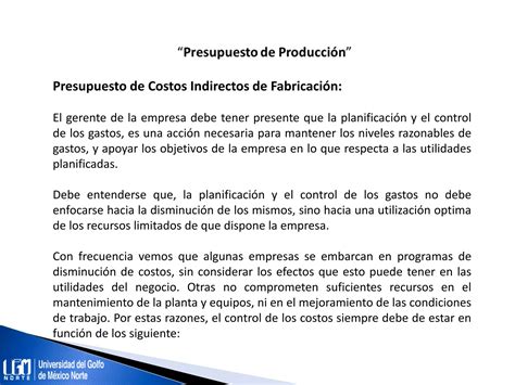 Unidad Presupuesto De Producci N Ppt