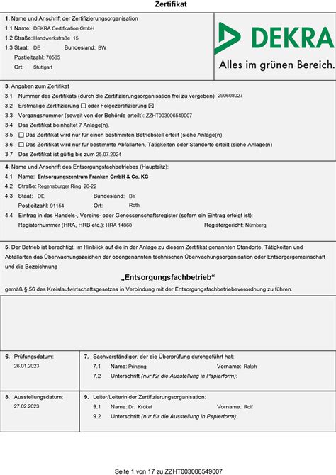 Entsorgungszentrum Franken Ihr Spezialist für Entsorgung mit Logistik