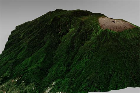 Mount Merapi Volcano in Indonesia - 3D Model by clickshop3d