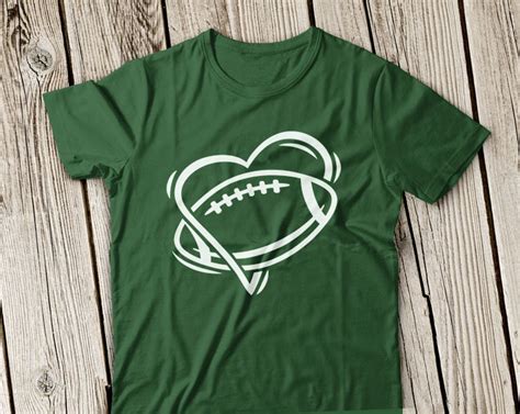 Football Heart Svg Football Cut File Football Love Svg Etsy