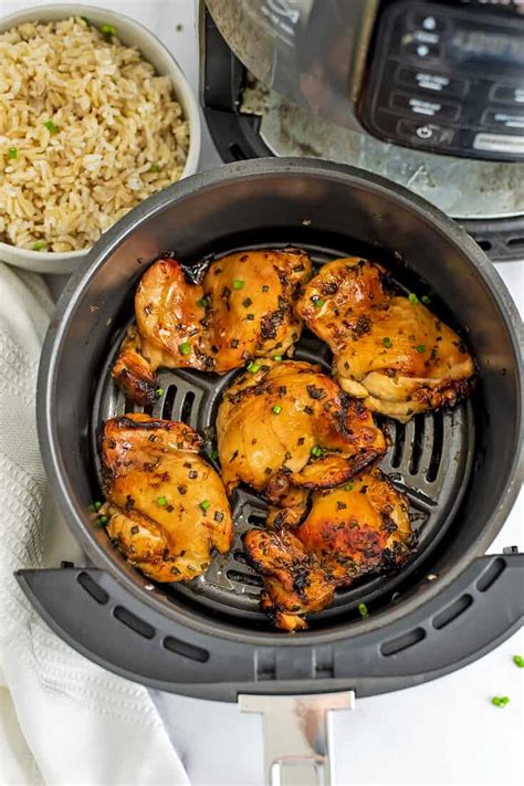 Air Fryer Teriyaki Chicken Thighs Bites Of Wellness