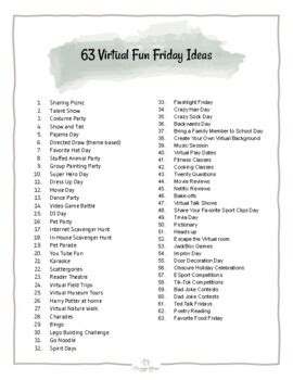 Virtual Fun Friday Ideas by UntanglingTeaching | TpT