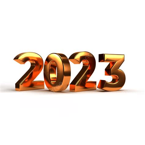 2023 Gold 3d Rendering New Year 2023 Gold 3d 2023 2023 Gold 3d Png