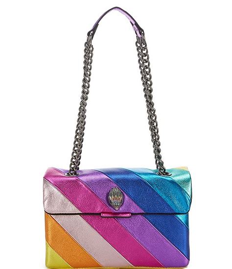 Kurt Geiger London Kensington Metallic Rainbow Striped Leather Crossbody Bag Dillards