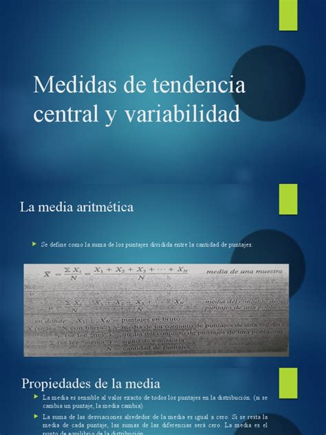 Medidas De Tendencia Central Y Variabilidad Pdf