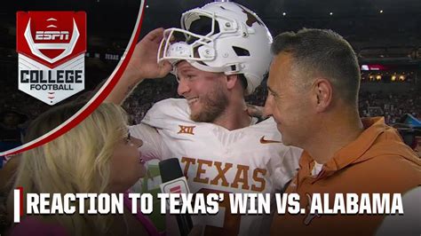 Steve Sarkisian And Quinn Ewers Speak After Texas Win At Alabama