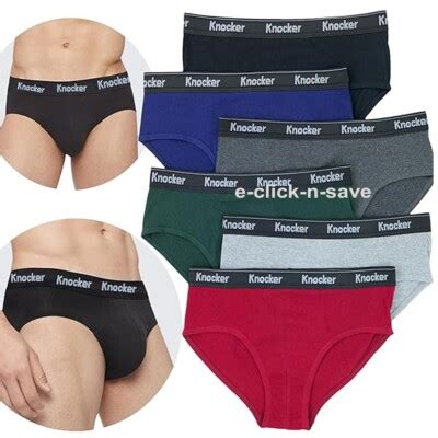 6 Pack Men S ULTRA Cotton Knocker Bikini Brief TBand Underwear Assorted Colors EBay