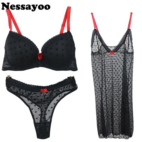 Women Sexy Lace B C Cup Sets Quarter Cup Push Up Bra Sexy Lace Bra