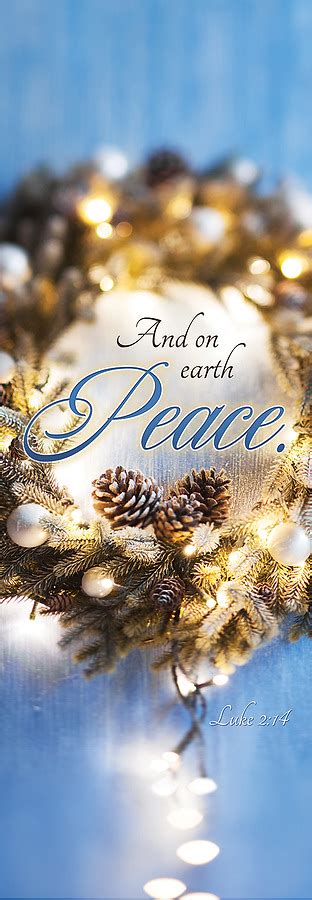 And On Earth Peace Christmas Banner X Fabric Cokesbury