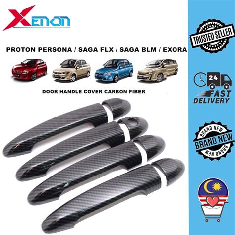 Proton Gen Persona Saga Flx Blm Exora Door Handle Cover Carbon