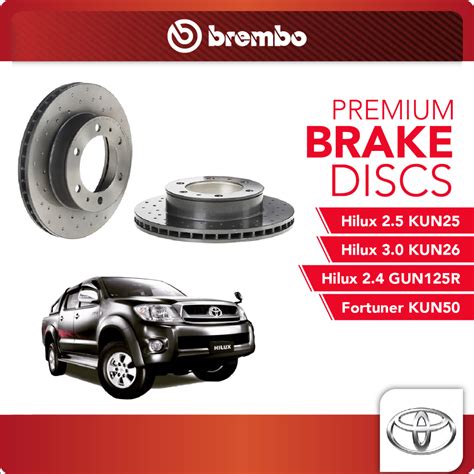 Brembo Xtra Front Discs Pcs Compatible With Tyt Hilux Kun