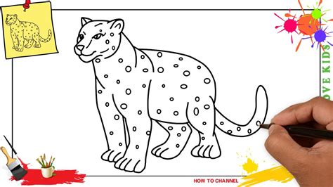 Leopard Drawing For Kids