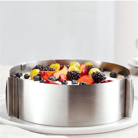 Adjustable Baking Cake Mold Retractable Stainless Steel Circle