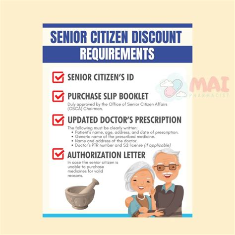 Senior Citizen Discount Requirement Poster Lazada Ph