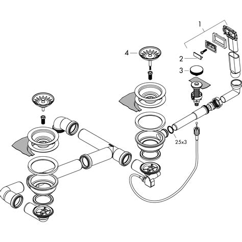 Hansgrohe Waste Systems Sink D Automatic Waste And Overflow Set