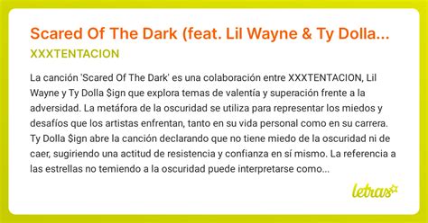 Significado De La Canción Scared Of The Dark Feat Lil Wayne And Ty