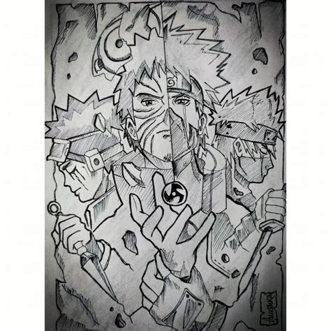 Kakashi And Obito Drawing