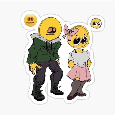 Pegatina Cursed Emoji Pareja De Rarepngs Redbubble