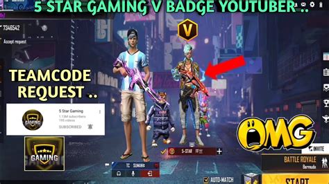 V Badge 5 Star Gaming Youtuber Send Me Friend Request 😲 5stargaming3